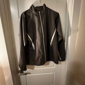 Black and White Zip-Up Jacket